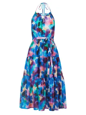 Abbie Dress Giverny Gardens Metallic