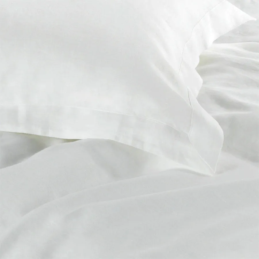 Abbotson White Linen Tailored Pillowcase by Sheridan