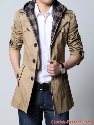 Affordable M2k Trends Men's Long Coat Trench, FREE Shipping