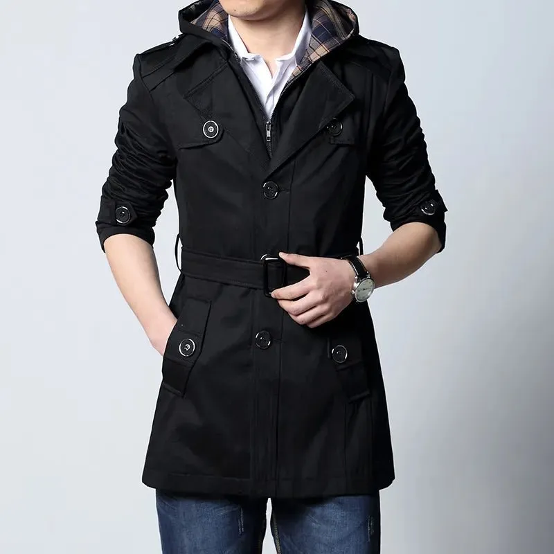 Affordable M2k Trends Men's Long Coat Trench, FREE Shipping