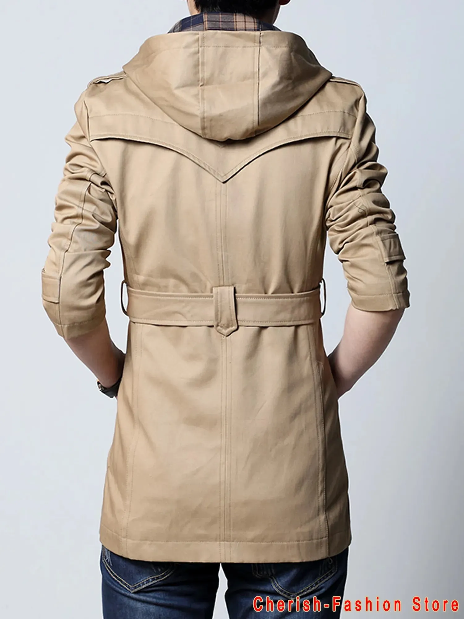 Affordable M2k Trends Men's Long Coat Trench, FREE Shipping
