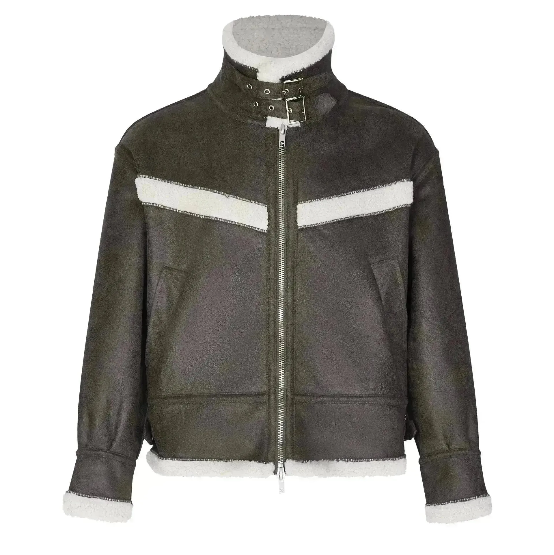 All-in-one Buckled Cotton Coat Jacket Men
