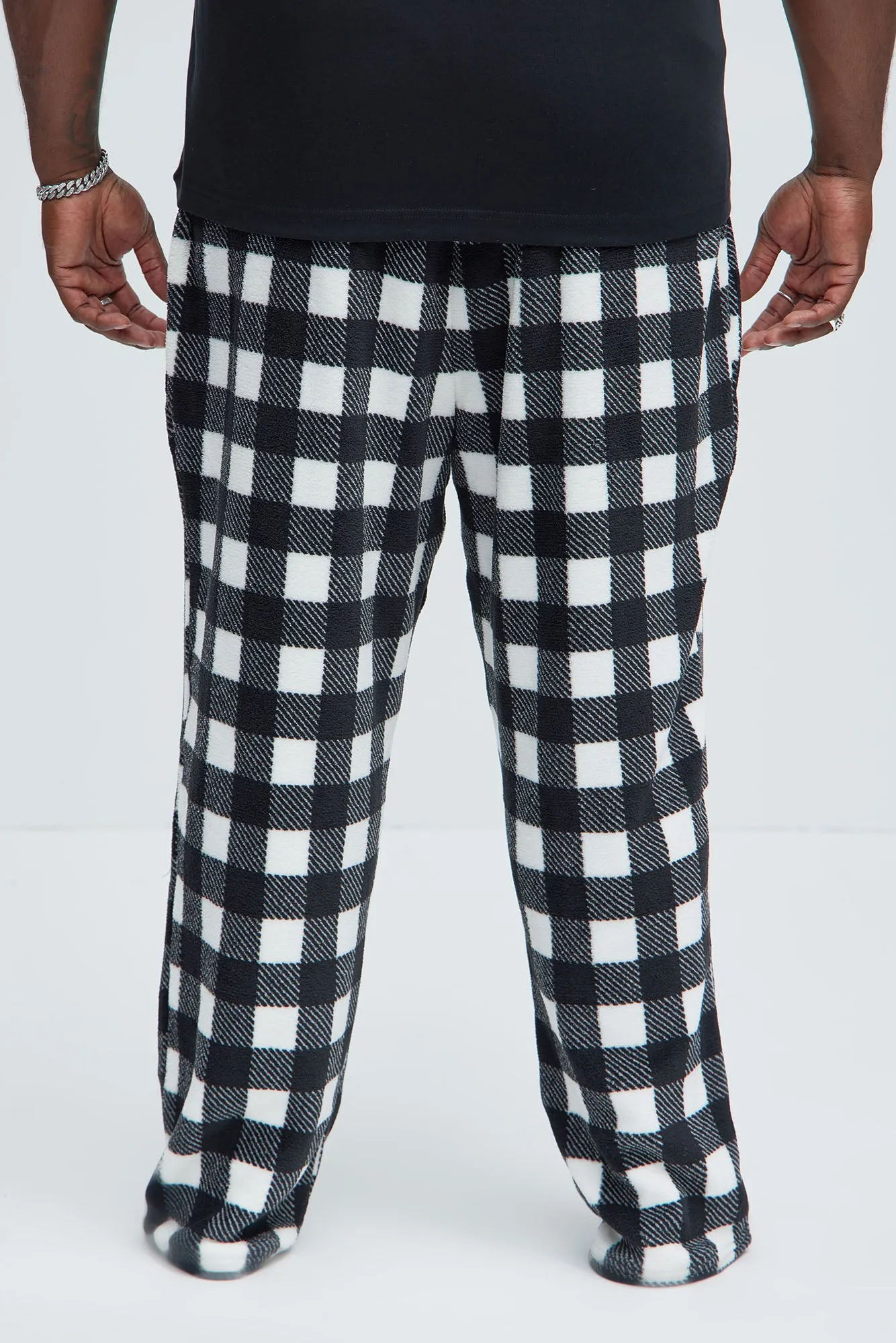 Always Cozy Holiday Lounge Pants - Black/White