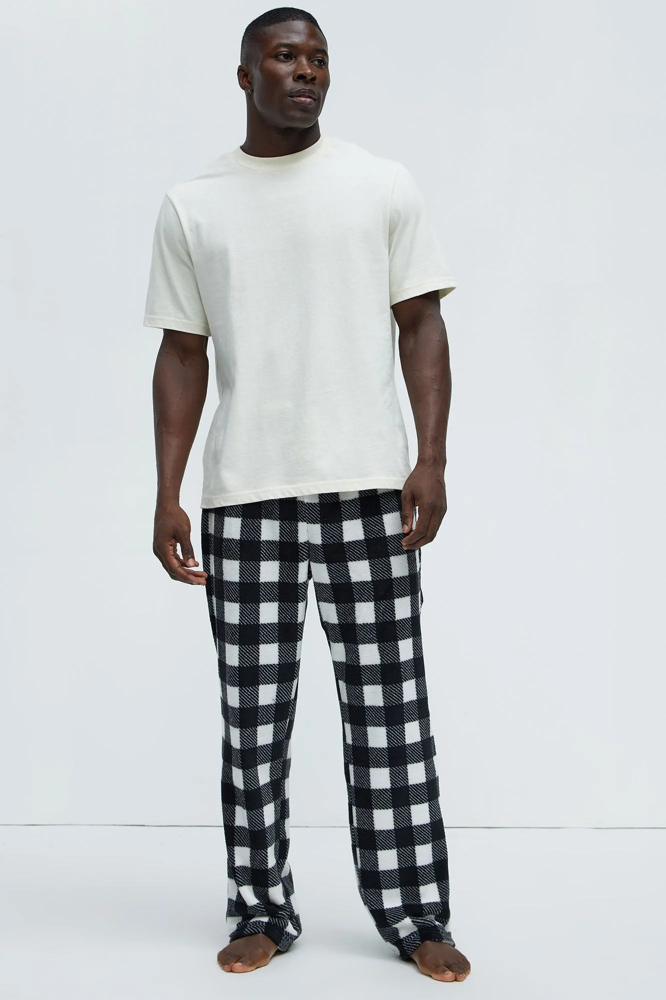 Always Cozy Holiday Lounge Pants - Black/White