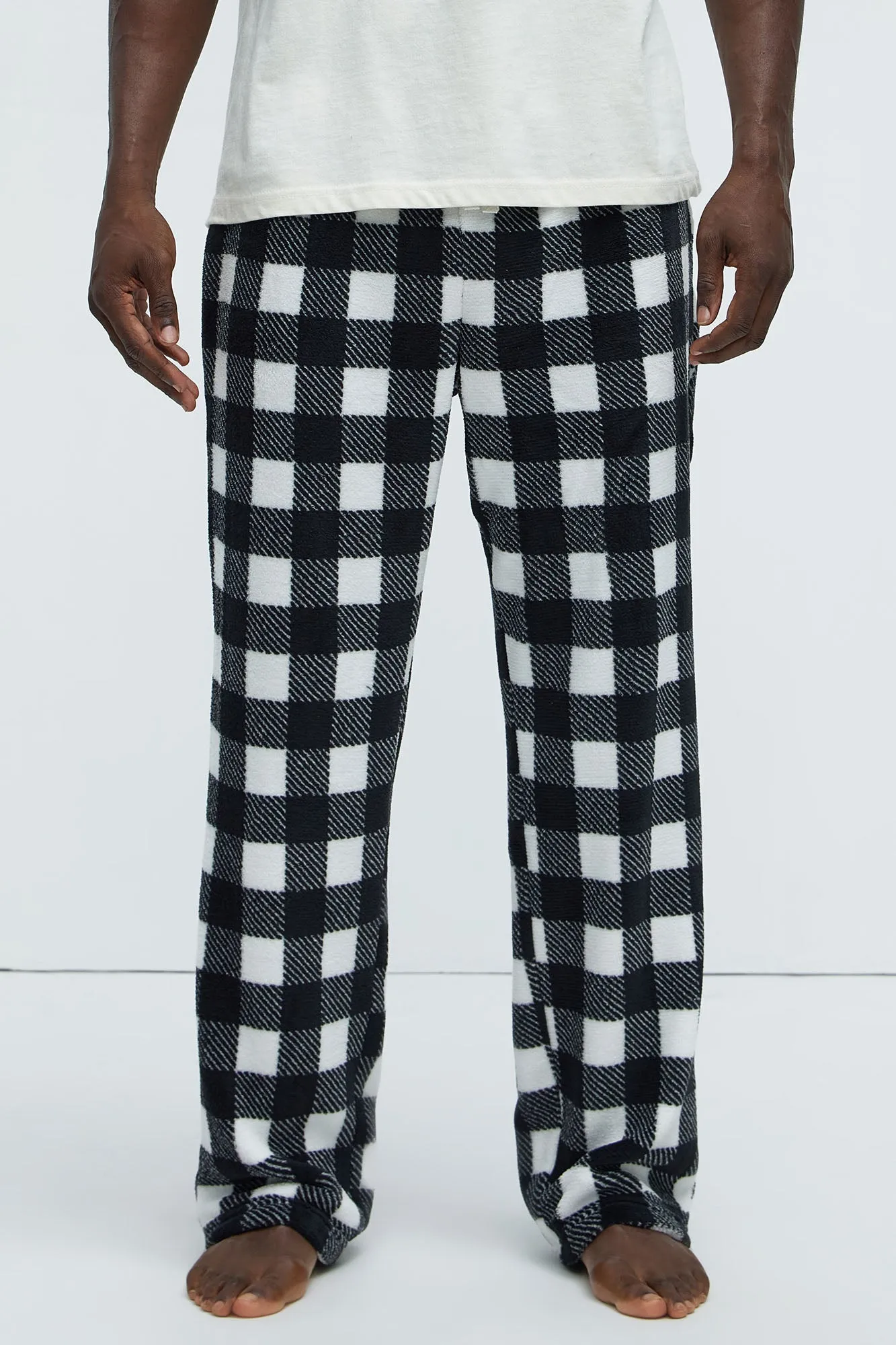 Always Cozy Holiday Lounge Pants - Black/White