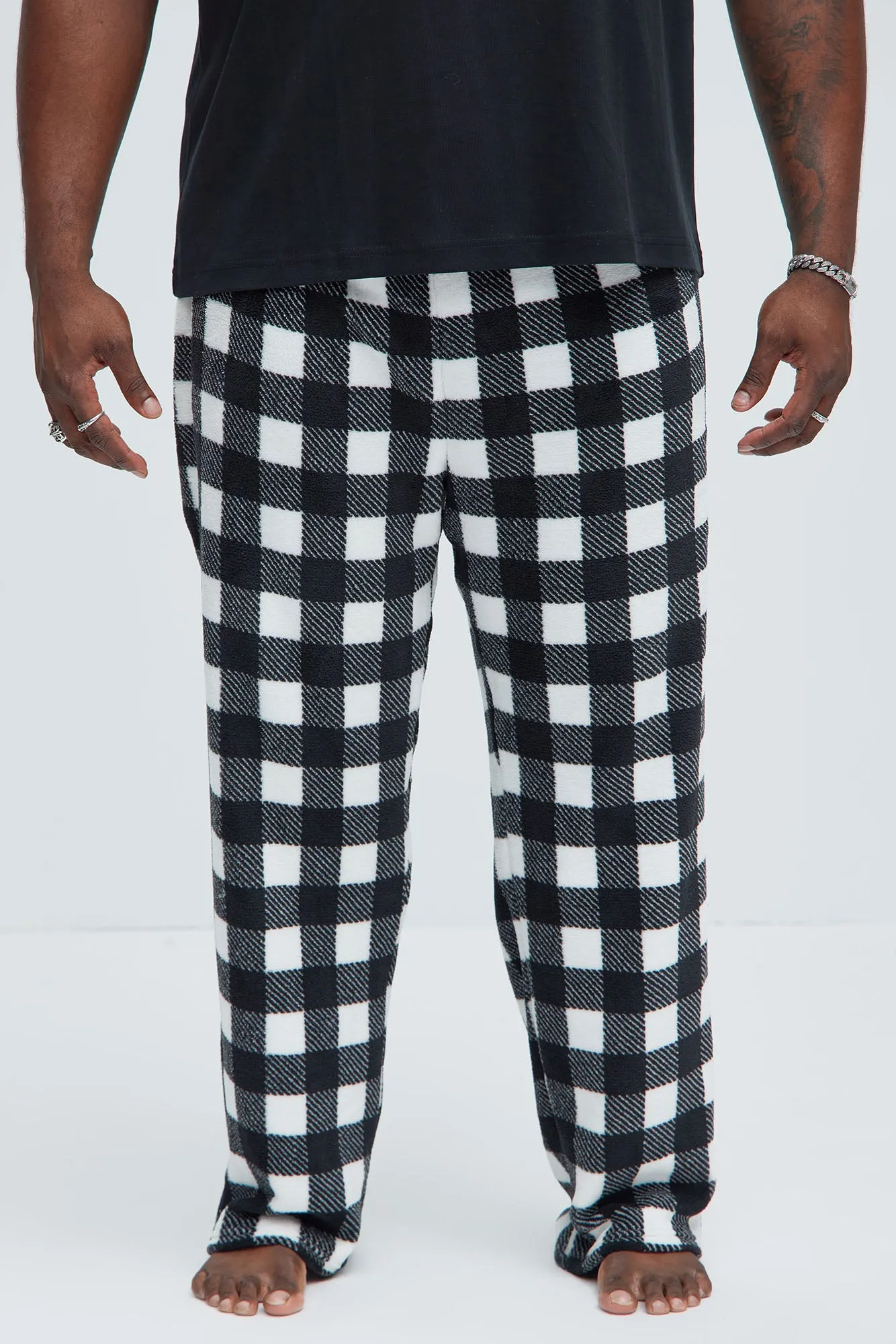 Always Cozy Holiday Lounge Pants - Black/White