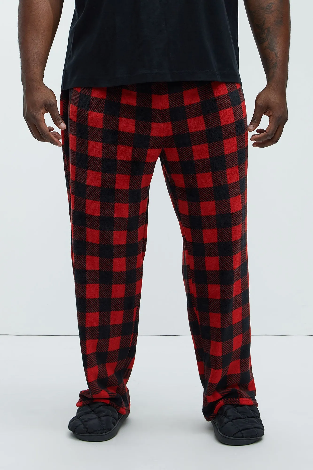 Always Cozy Holiday Lounge Pants - Red/Black