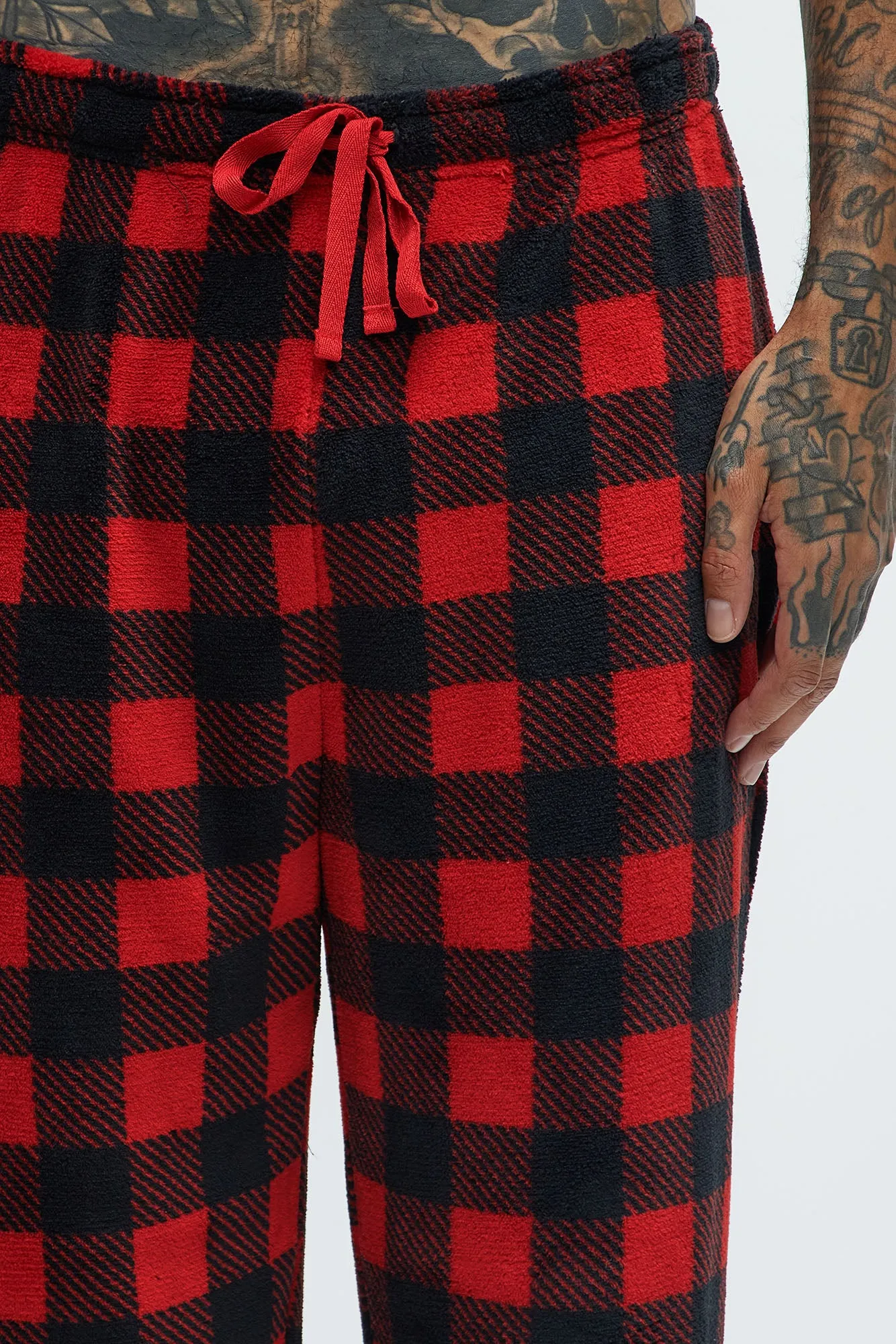 Always Cozy Holiday Lounge Pants - Red/Black