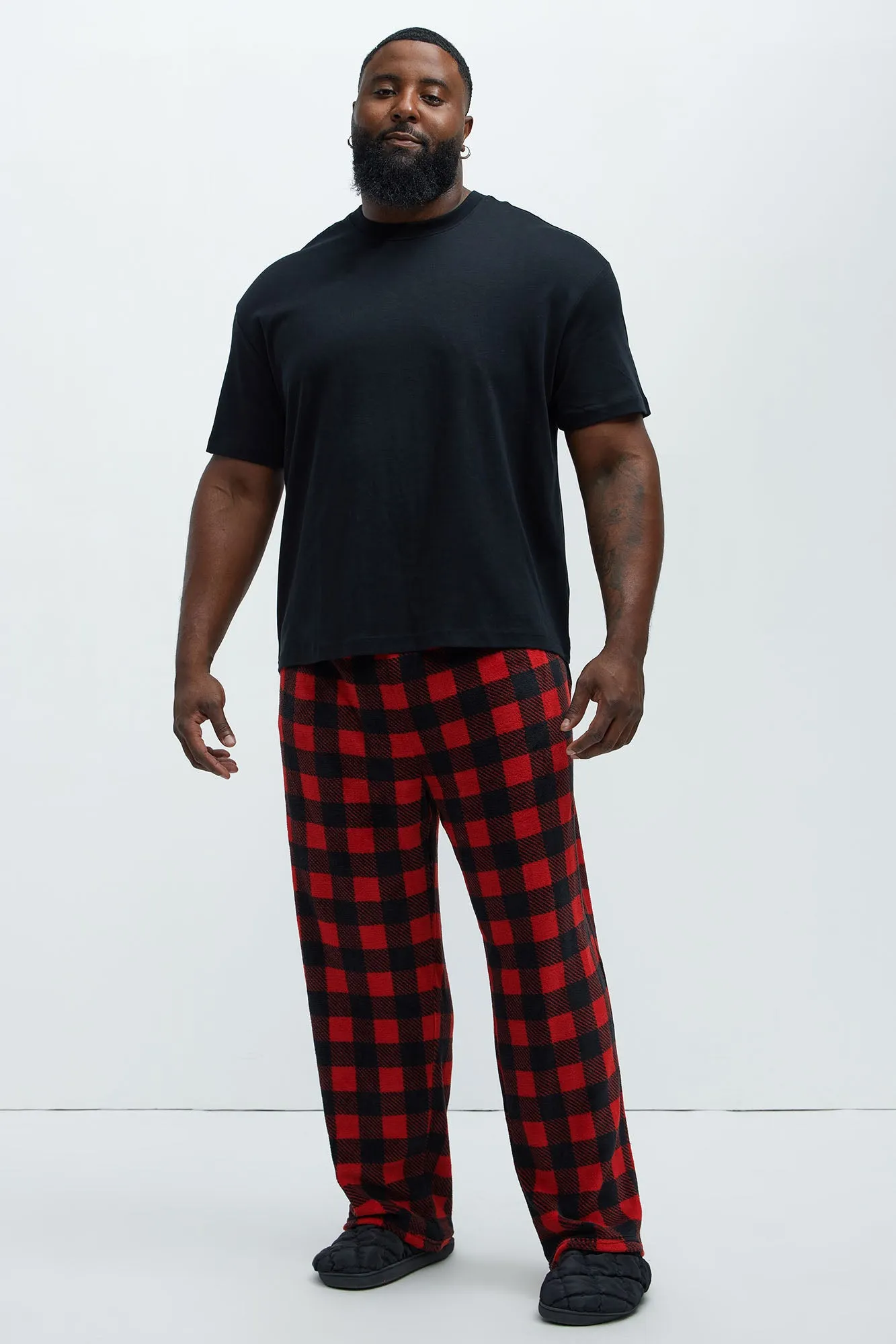 Always Cozy Holiday Lounge Pants - Red/Black