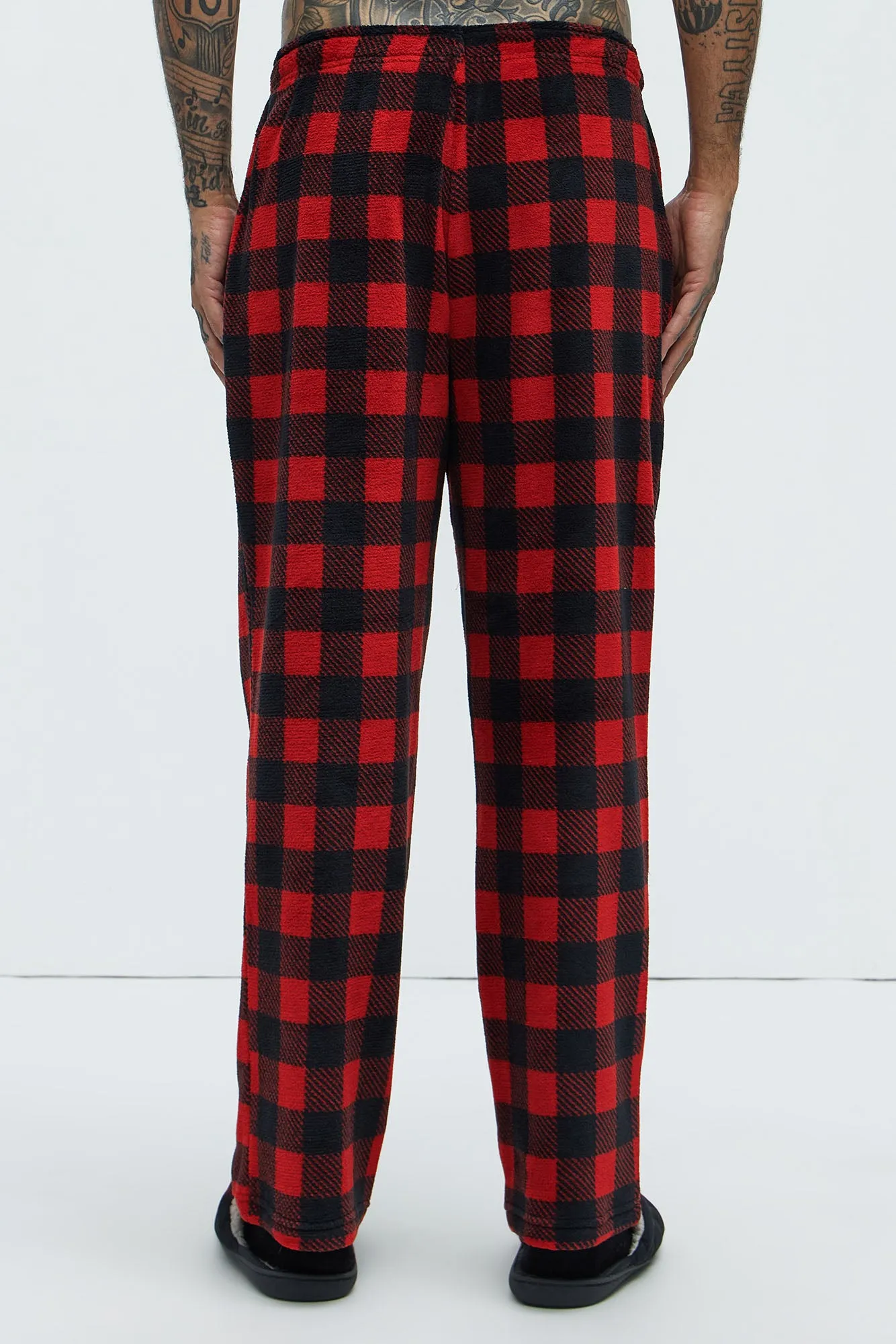 Always Cozy Holiday Lounge Pants - Red/Black