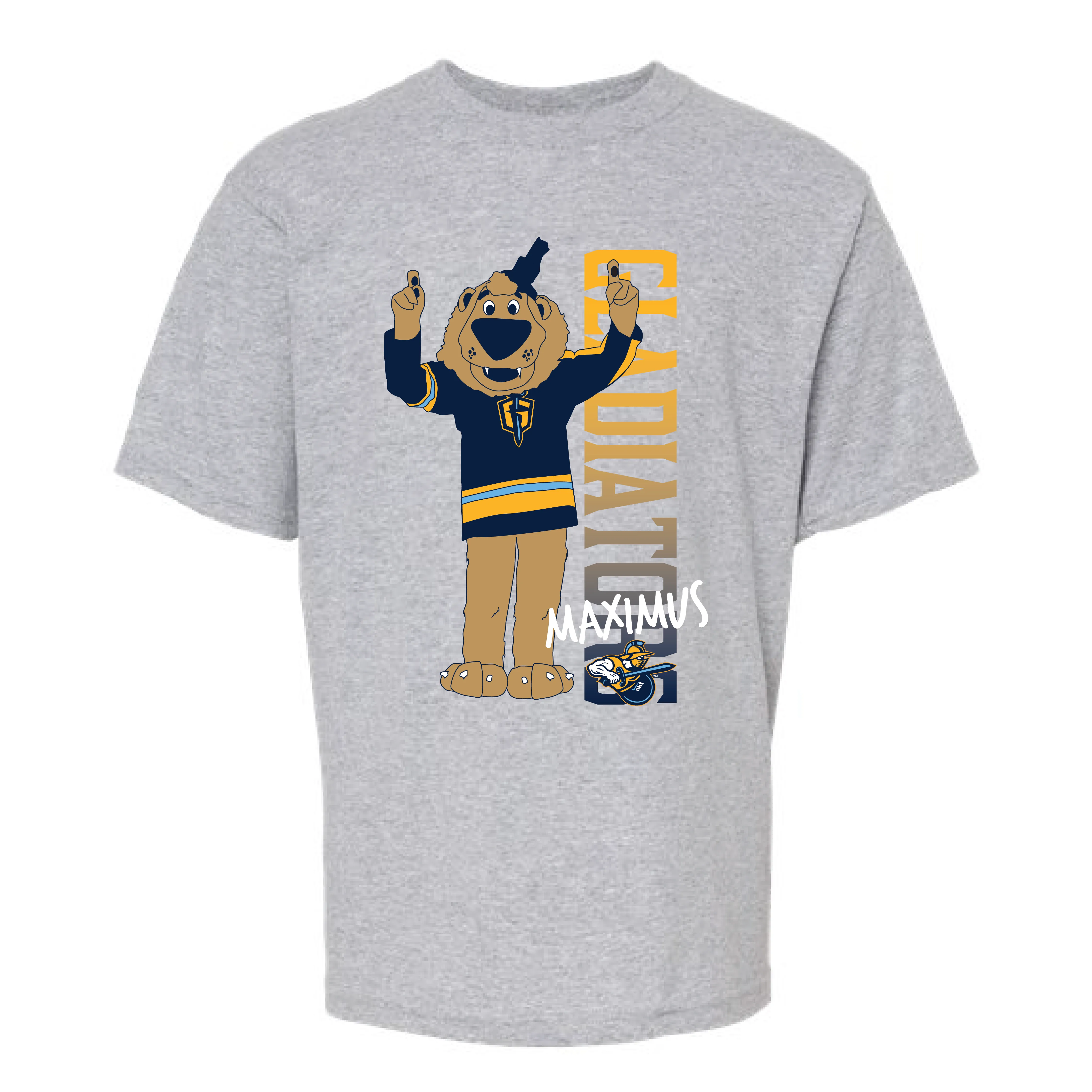 Atlanta Gladiators Youth Athletic Grey Soft Touch Mascot T-Shirt