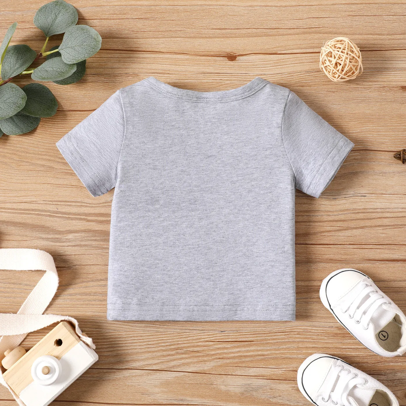 Baby Boy/Girl 95% Cotton Short-sleeve Letter Print Tee