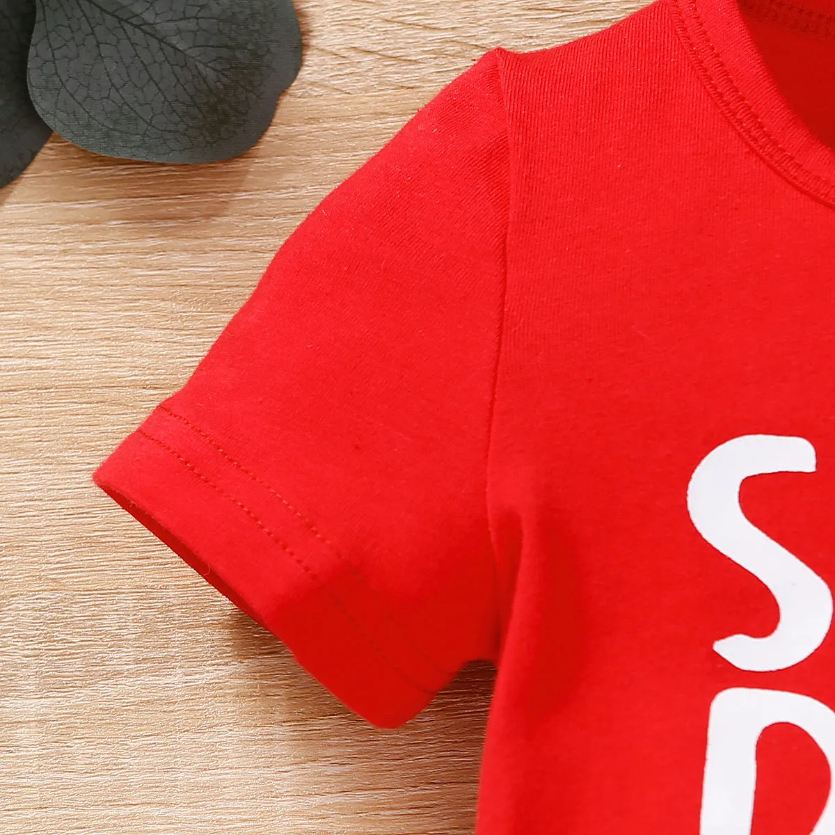 Baby Boy/Girl 95% Cotton Short-sleeve Letter Print Tee