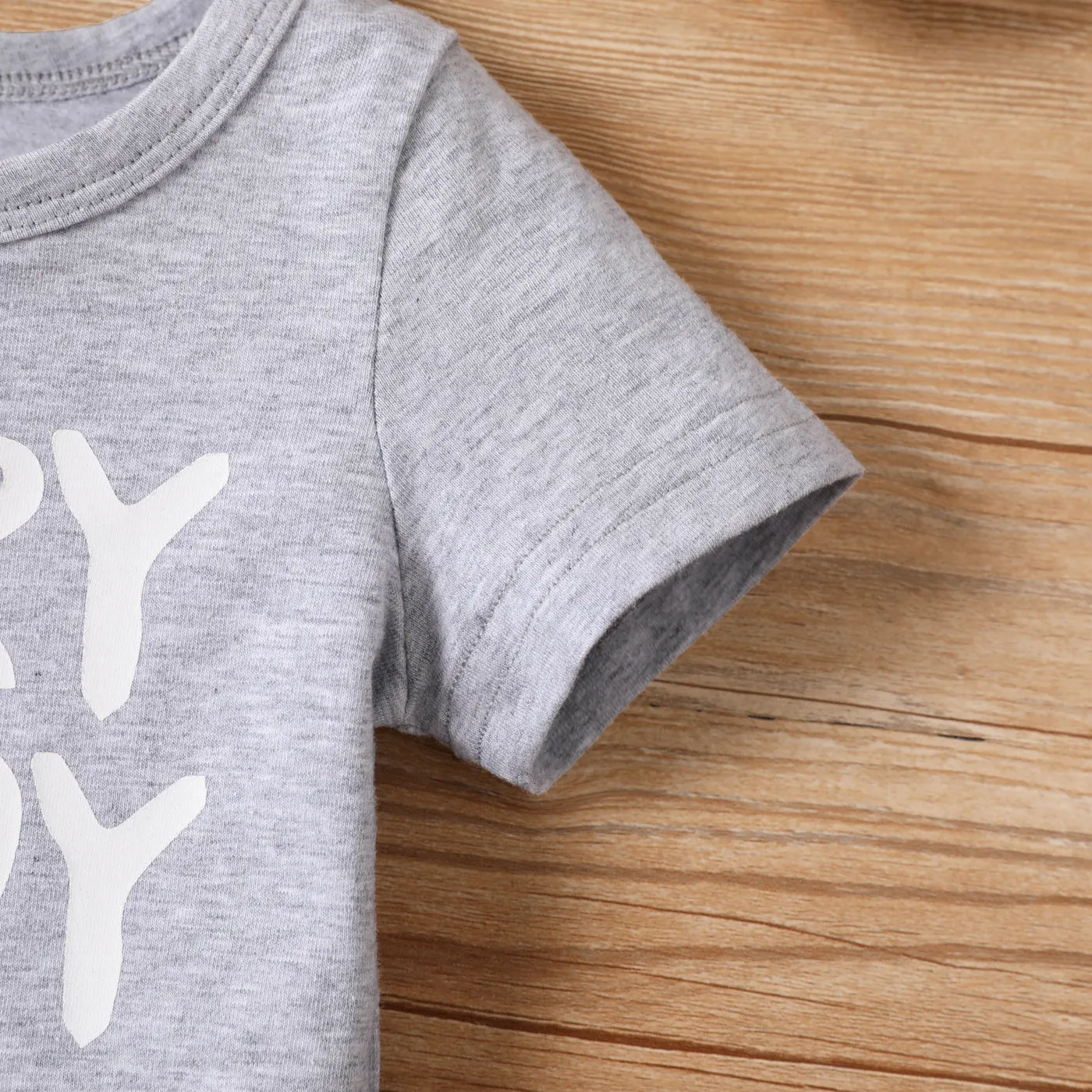 Baby Boy/Girl 95% Cotton Short-sleeve Letter Print Tee