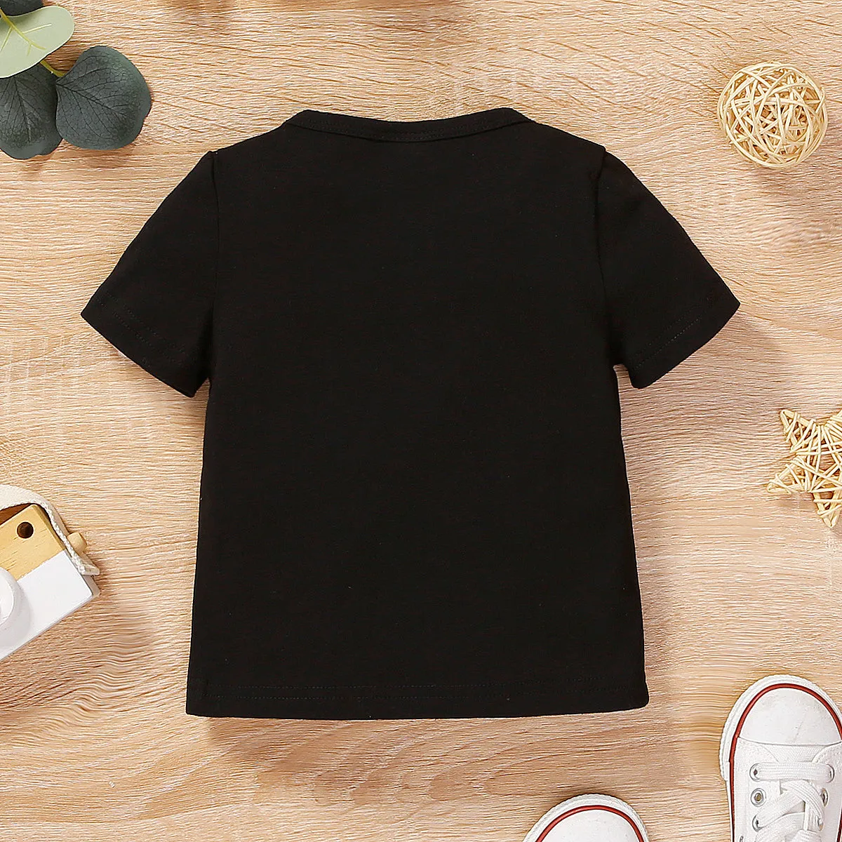 Baby Boy/Girl 95% Cotton Short-sleeve Letter Print Tee