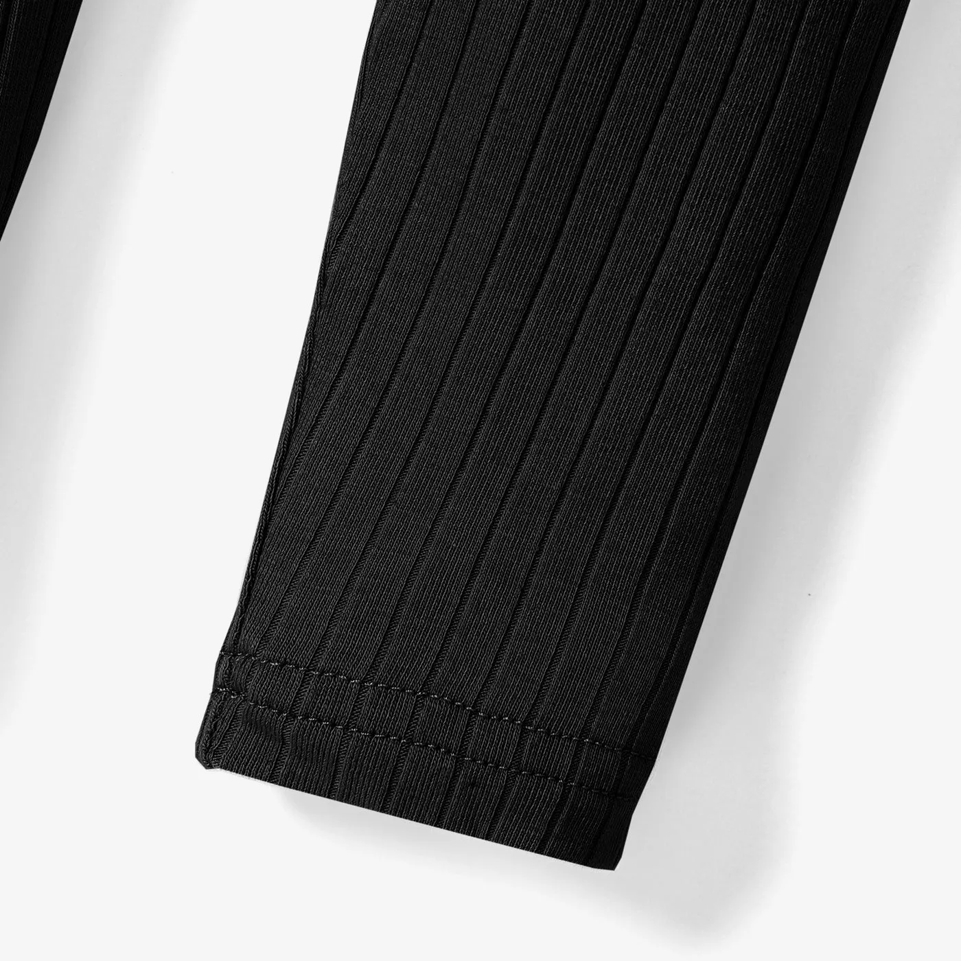 Baby Girl 95% Cotton Ribbed Solid Pants Leggings