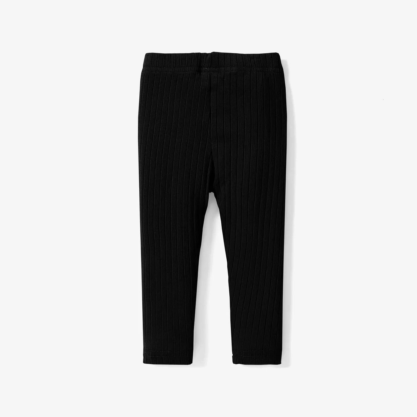 Baby Girl 95% Cotton Ribbed Solid Pants Leggings