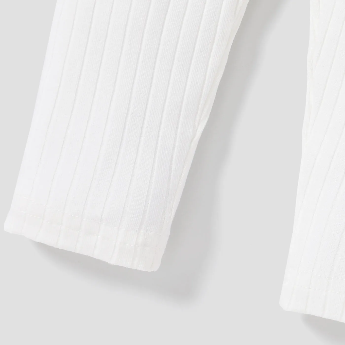 Baby Girl 95% Cotton Ribbed Solid Pants Leggings