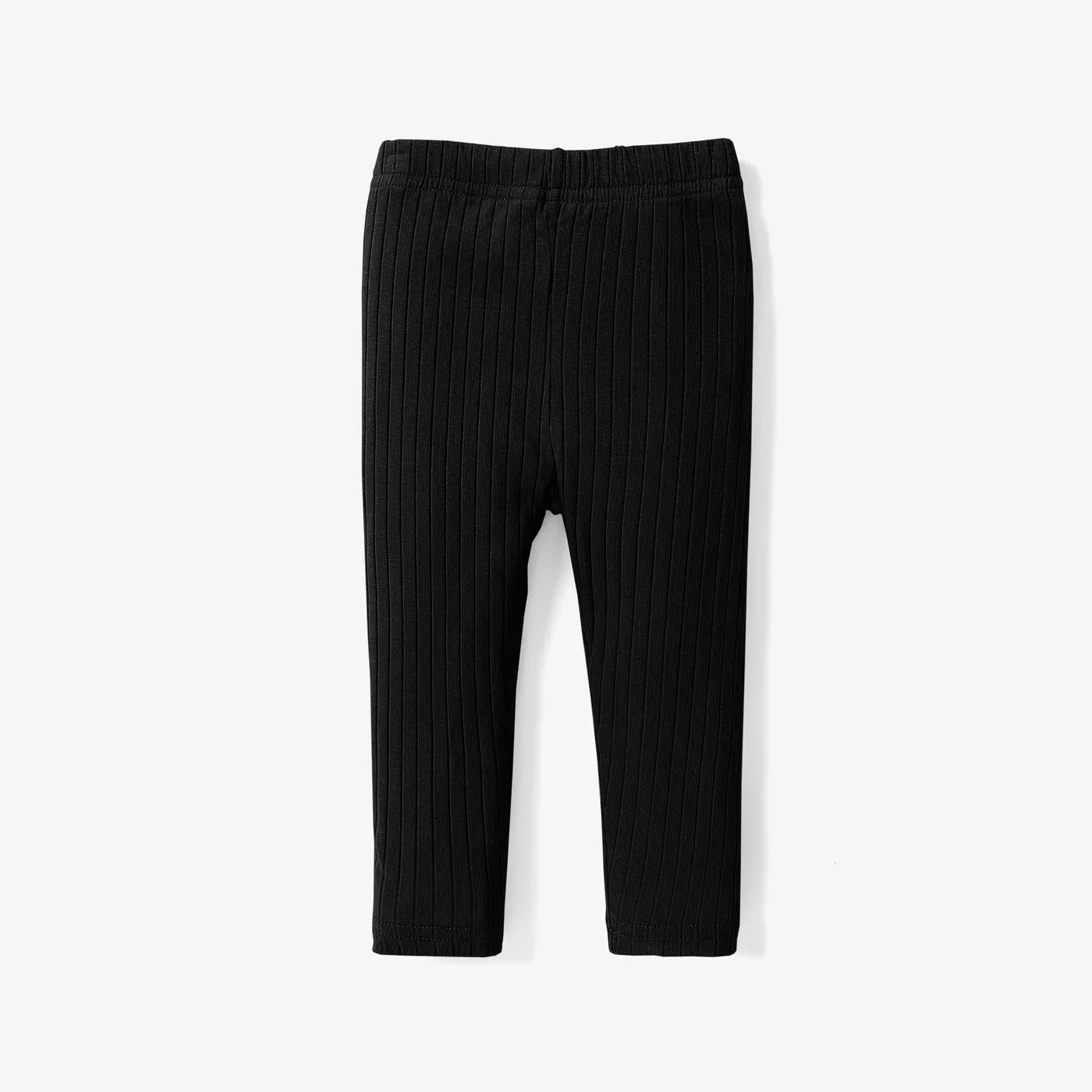 Baby Girl 95% Cotton Ribbed Solid Pants Leggings