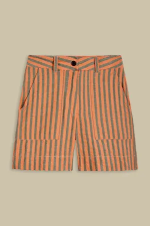 Bangja Seersucker Shorts | Cinnabar