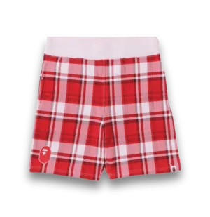 Bape Wide Fit Double Knit Shorts - Red