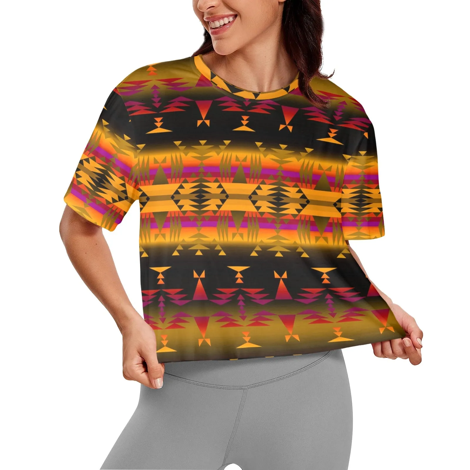 Between the Sierra Mountains Women's Cropped T-shirt