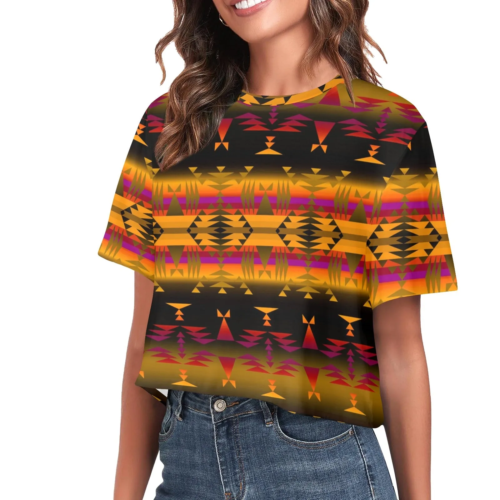 Between the Sierra Mountains Women's Cropped T-shirt