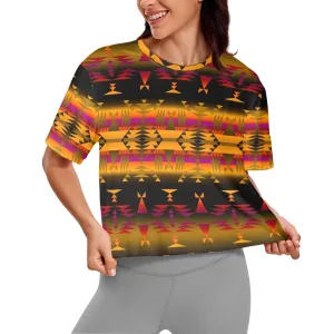 Between the Sierra Mountains Women's Cropped T-shirt