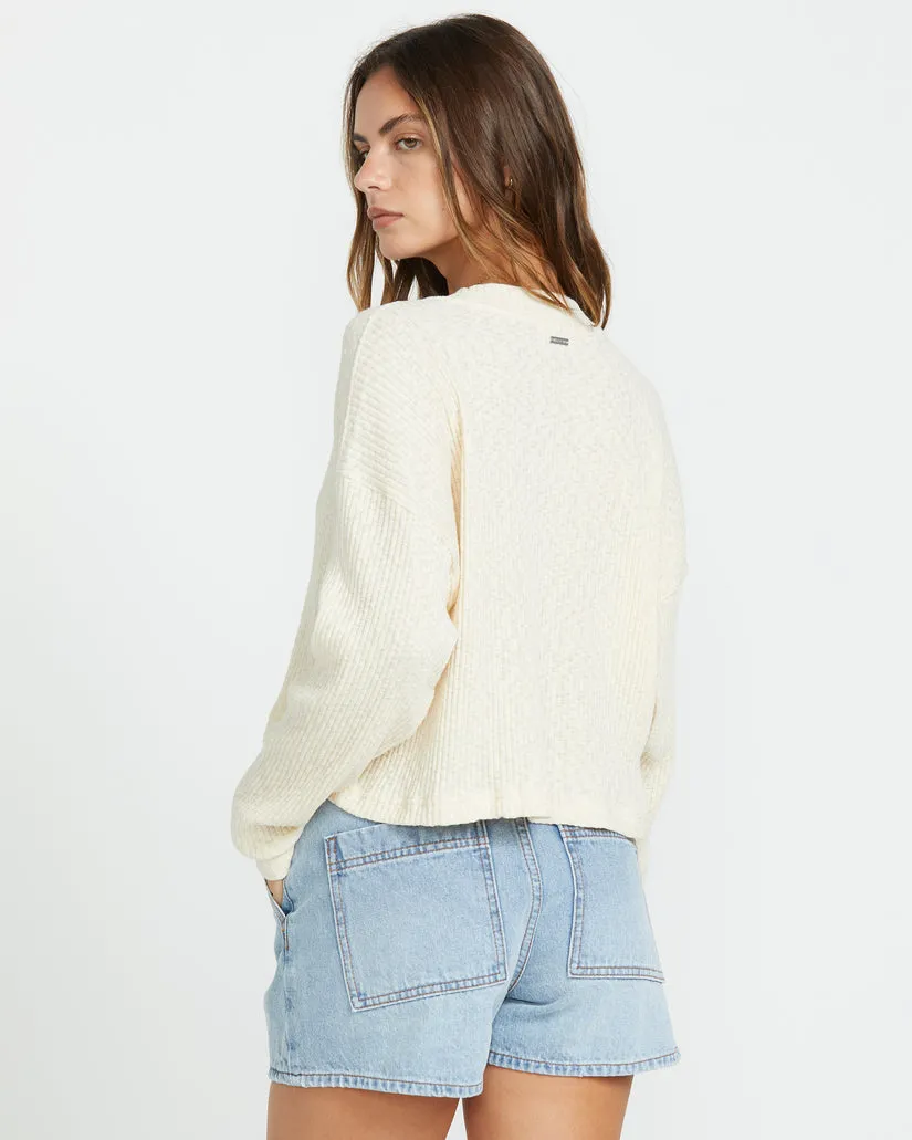 Billabong Good Catch Long Sleeve Tee - WHITE CAP