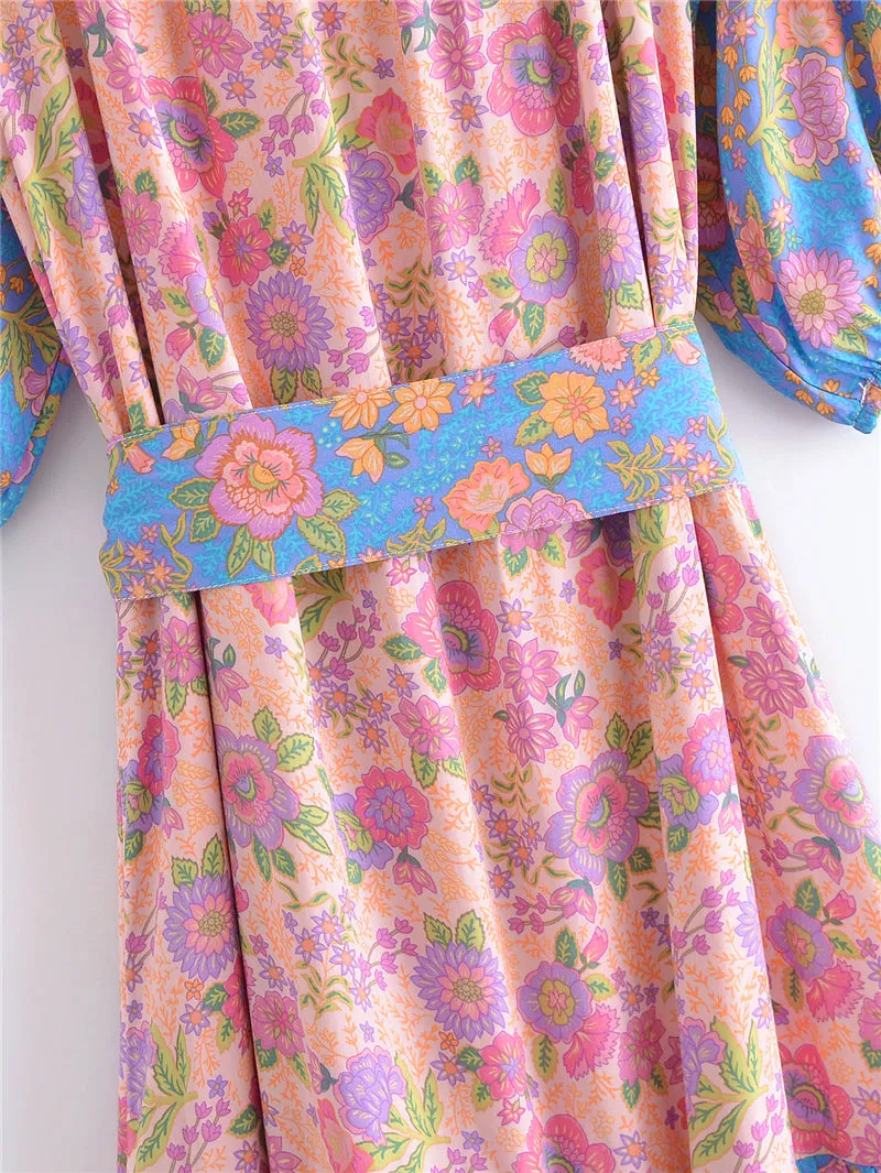 Boho Maxi Dress - Sundress - Sierra Sea Rose - Bohemian Style - Flowy Summer Dress