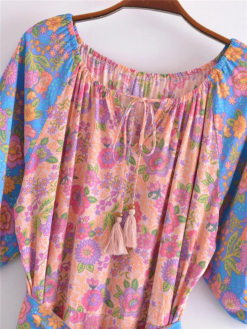 Boho Maxi Dress - Sundress - Sierra Sea Rose - Bohemian Style - Flowy Summer Dress