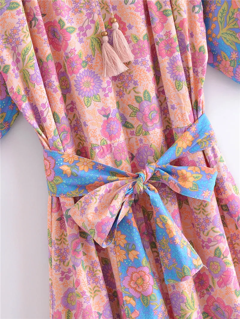 Boho Maxi Dress - Sundress - Sierra Sea Rose - Bohemian Style - Flowy Summer Dress