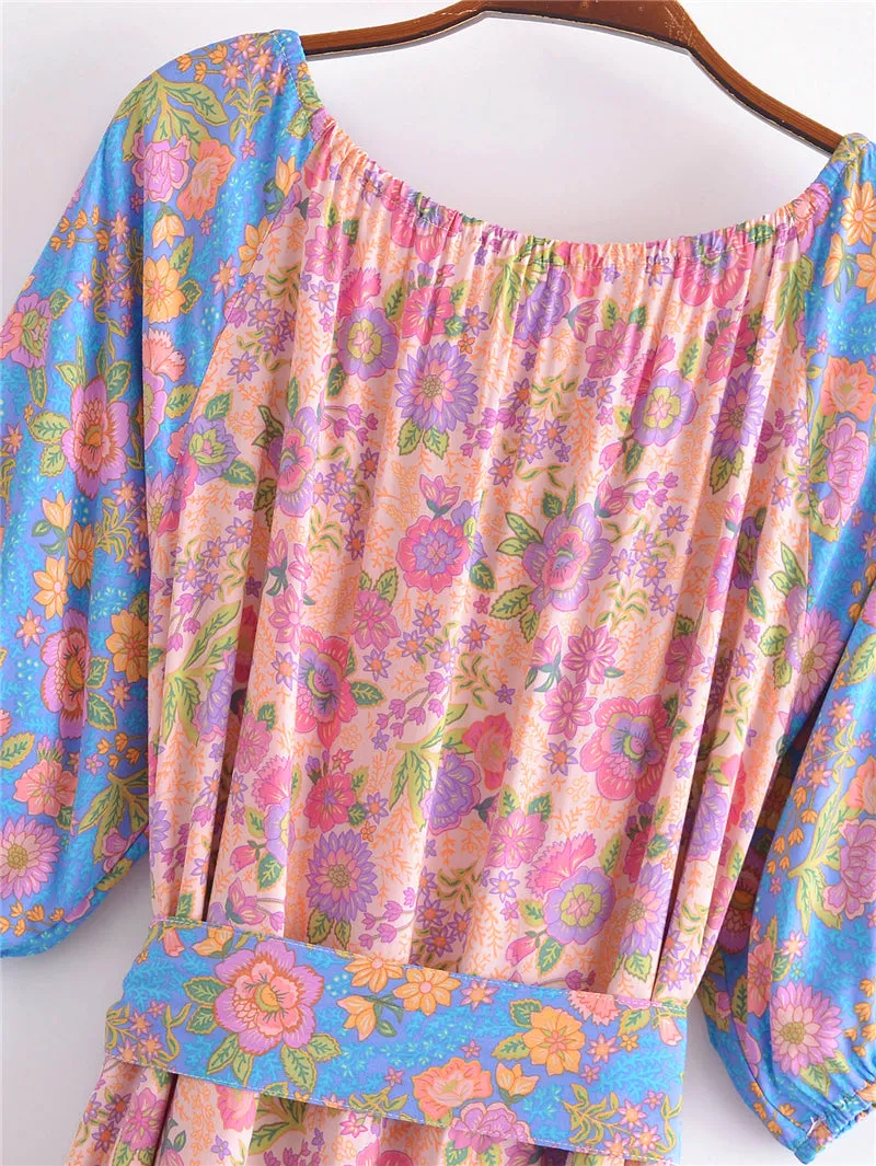 Boho Maxi Dress - Sundress - Sierra Sea Rose - Bohemian Style - Flowy Summer Dress
