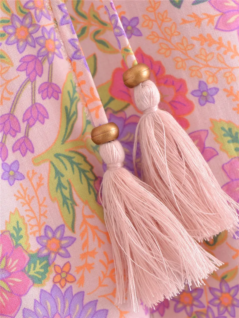 Boho Maxi Dress - Sundress - Sierra Sea Rose - Bohemian Style - Flowy Summer Dress