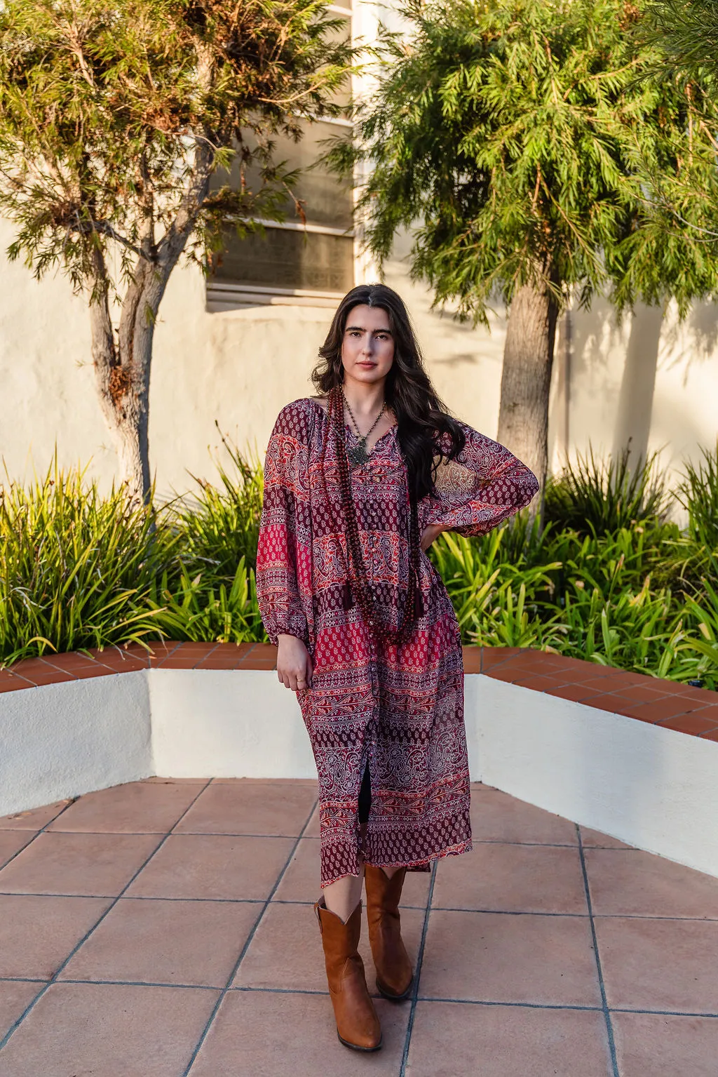 Brick Paisley Dress
