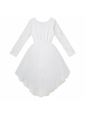 Candi L/S Lace Tutu Dress - Ivory