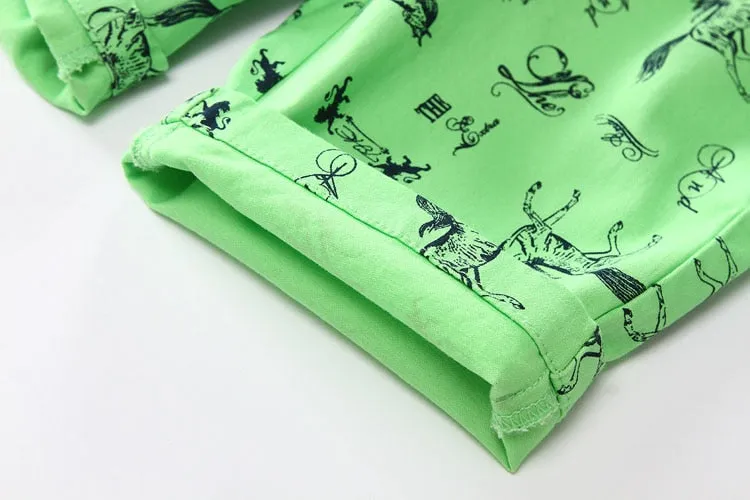 Cartoon Printed Horse Summer Shorts For Unisex Kids