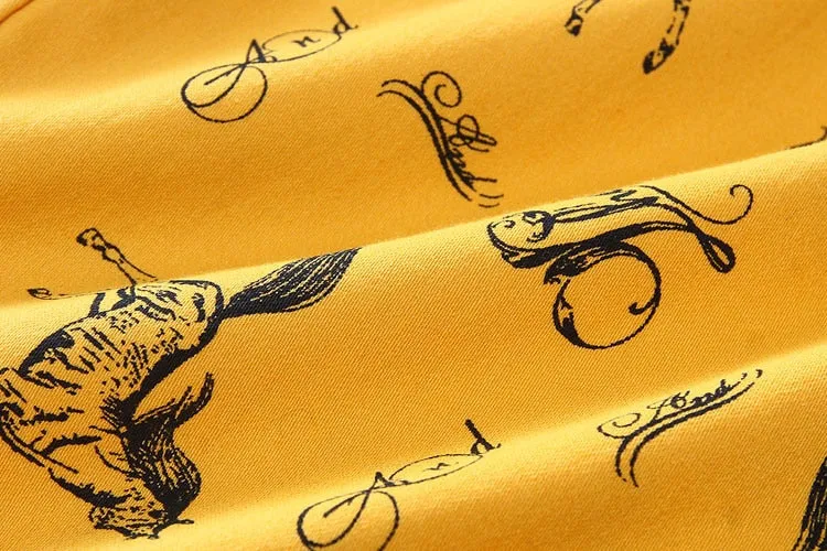 Cartoon Printed Horse Summer Shorts For Unisex Kids
