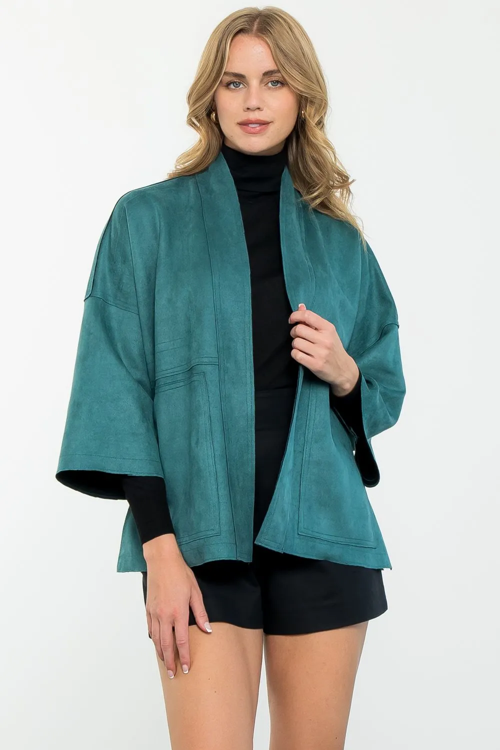 Chic Suede Cardigan