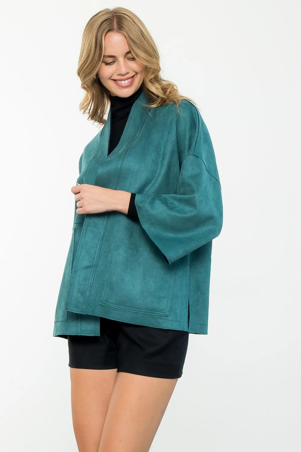 Chic Suede Cardigan
