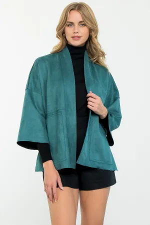 Chic Suede Cardigan
