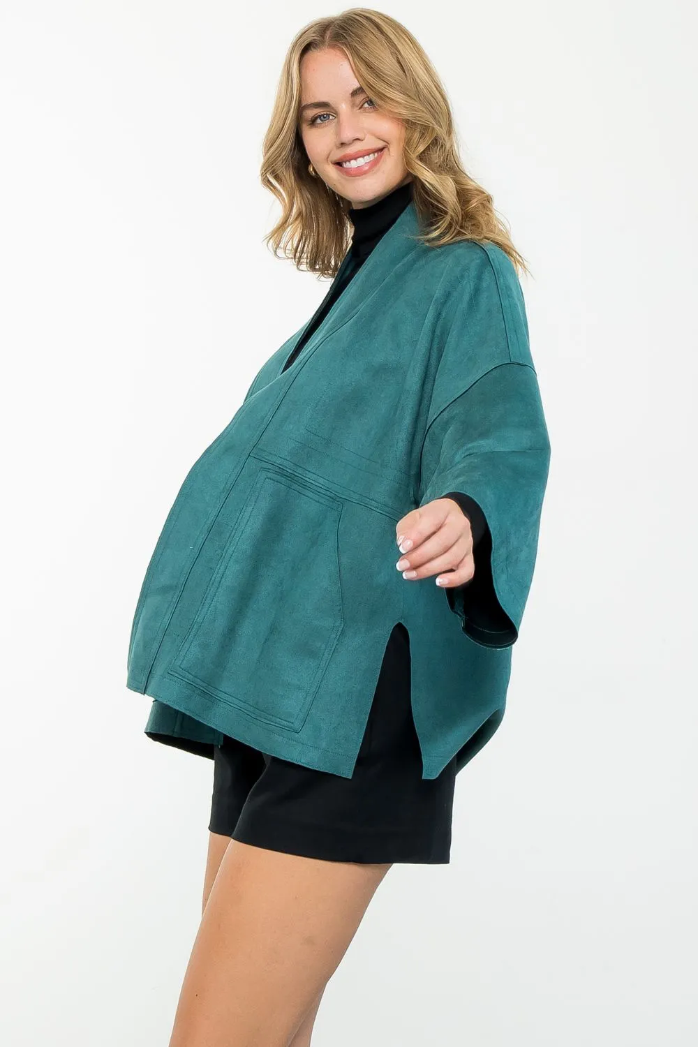 Chic Suede Cardigan