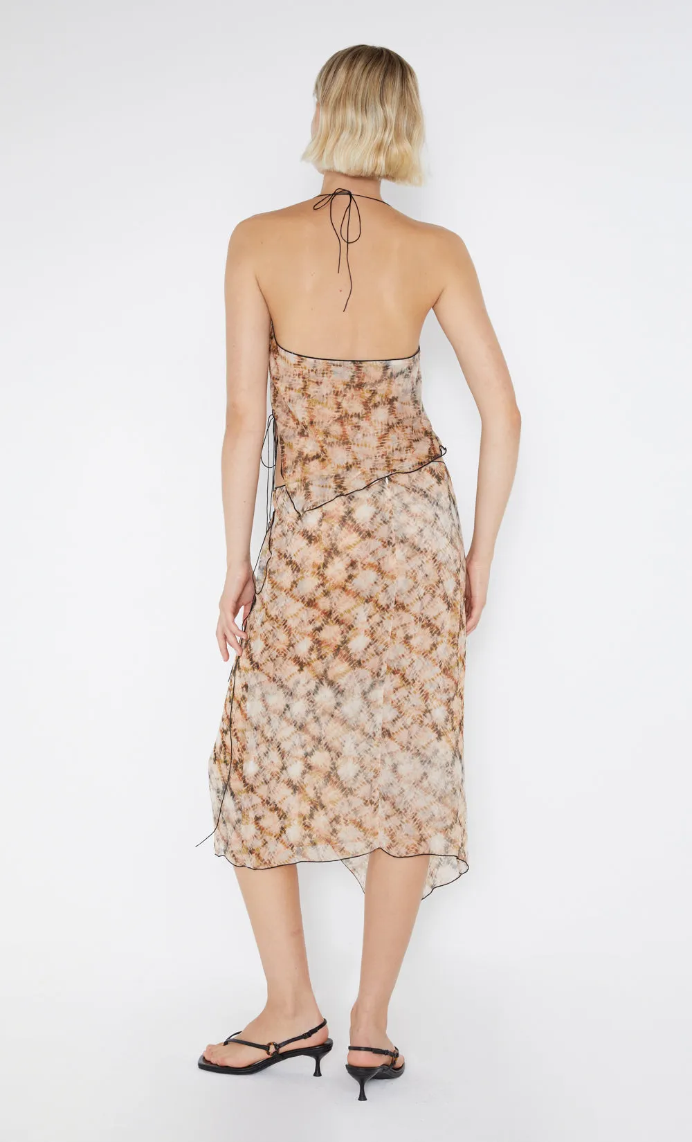 CIEL WRAP SKIRT - GEO SHIBORI