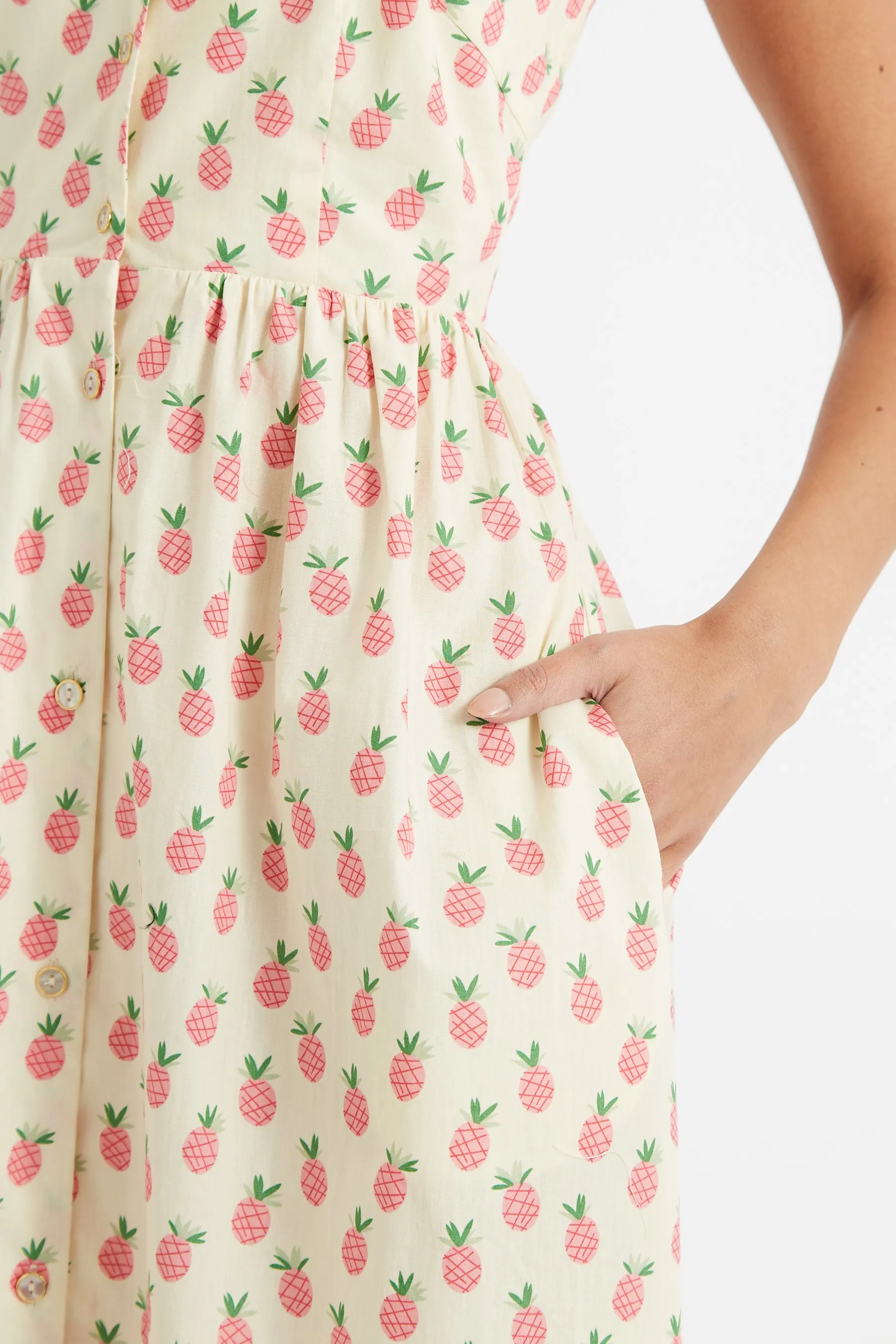Clover Pineapple Please Midi Dress