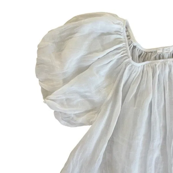 Cotton Blouse with Balloon Sleeve