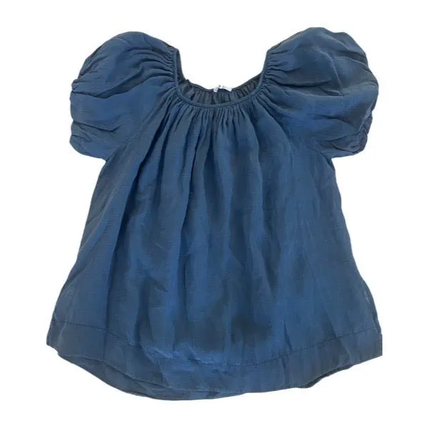 Cotton Blouse with Balloon Sleeve