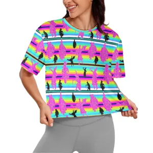 Dancers Sunset Contest Women's Cropped T-shirt