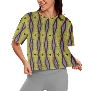 Diamond in the Bluff Yellow Women's Cropped T-shirt