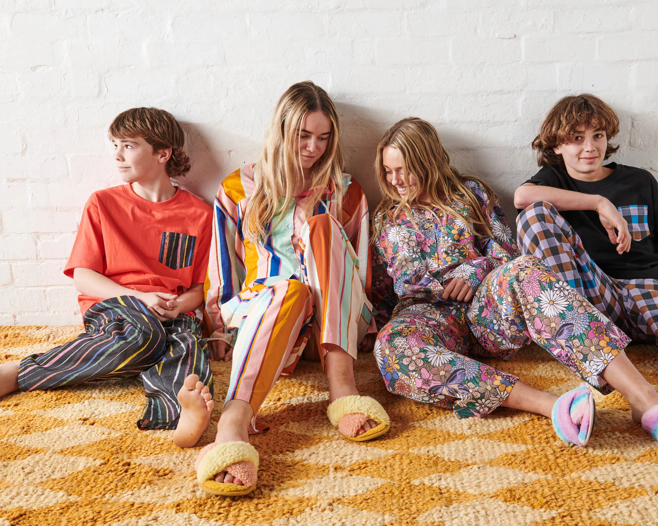 Drawn Up Teen Organic Cotton Tee & Pant Pyjama Set