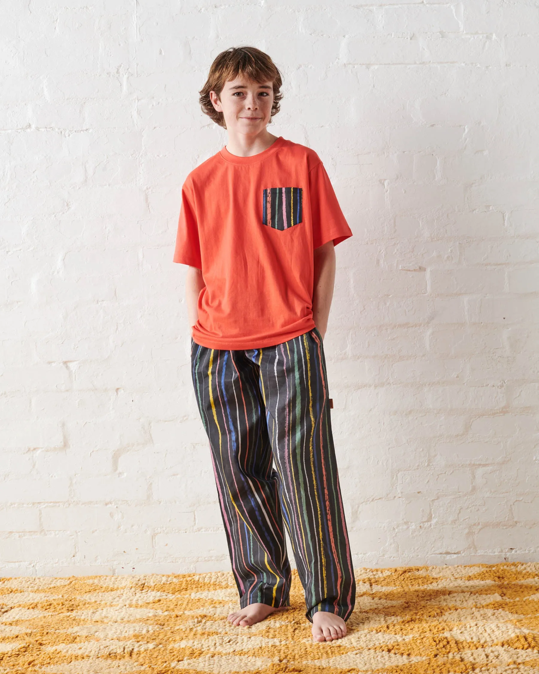Drawn Up Teen Organic Cotton Tee & Pant Pyjama Set